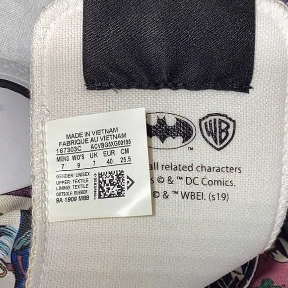CONVERSE BATMAN shoes new - Picture 8 of 14